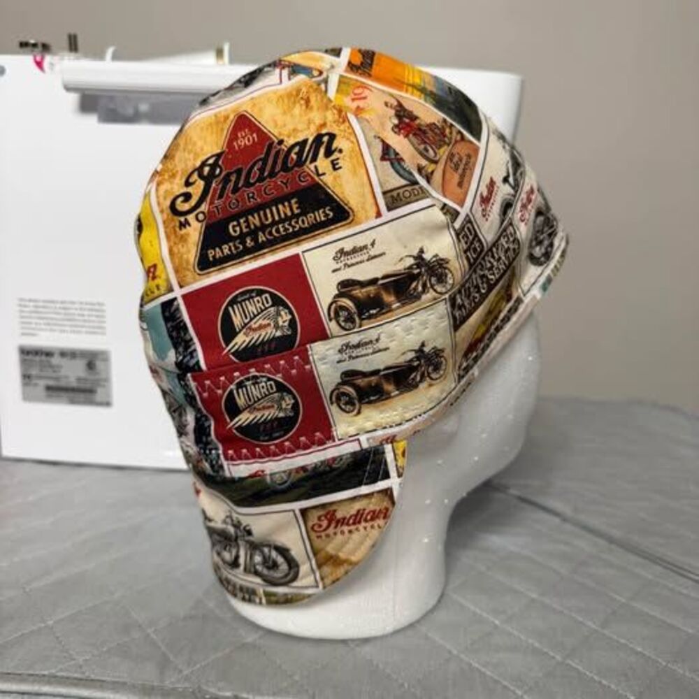 Custom Reversible Welding Caps 100% Cotton Personalized & Custom Fabric Options - Picture 3 of 5